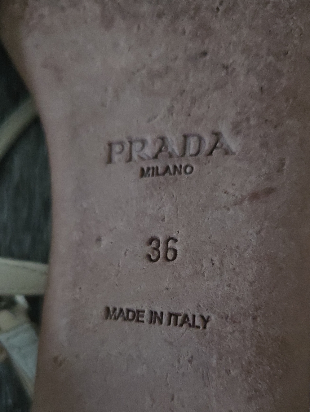 Prada White Leather Minimalist T-Strap Flat Sandals Size EU 36 US 6 - Picture 8 of 10